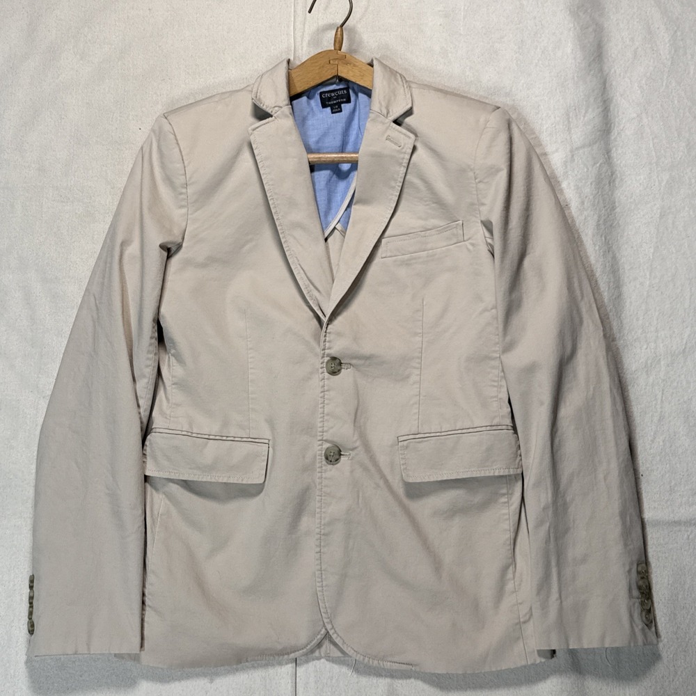 J.Crew Crewcuts Boys Thompson Blazer Jacket Beige Tan Size 1